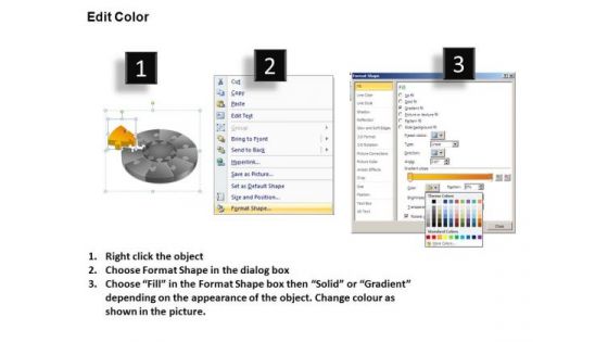 PowerPoint Design Success Puzzle Segment Pie Chart Ppt Template