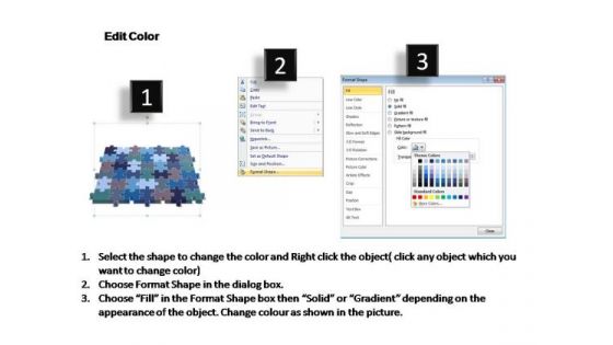 PowerPoint Design Teamwork 7x6 Rectangular Jigsaw Puzzle Matrix Ppt Theme