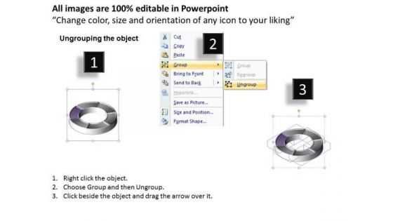 PowerPoint Design Teamwork Circle Quadrants Ppt Slides