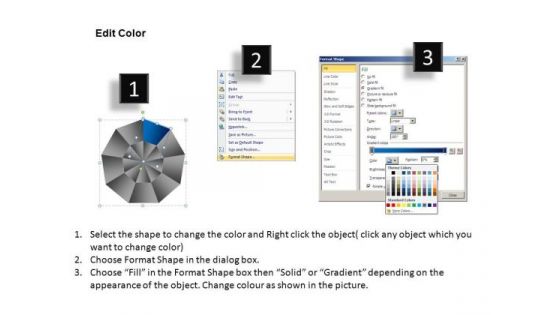 PowerPoint Design Teamwork Circular Quadrant Ppt Slide