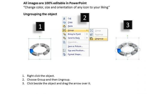 PowerPoint Design Teamwork Ring Process Ppt Slide