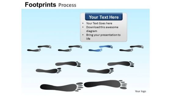 PowerPoint Designs Business Teamwork Footprints Process Ppt Slides