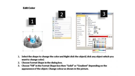 PowerPoint Designs Circular Chart With Globe Ppt Layouts