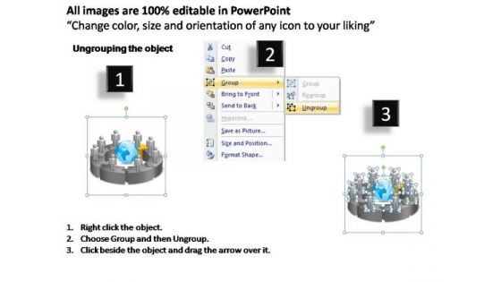 PowerPoint Designs Circular Chart With Globe Ppt Template