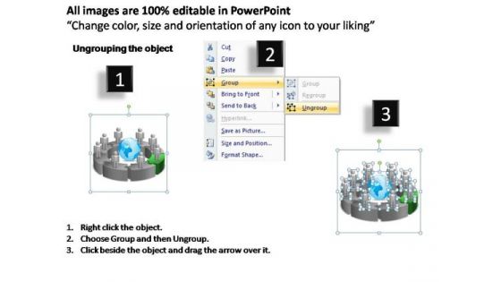 PowerPoint Designs Circular Chart With Globe Ppt Theme