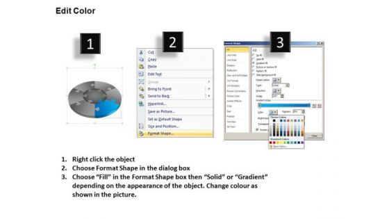 PowerPoint Designs Company Pie Chart Puzzle Process Ppt Presentation
