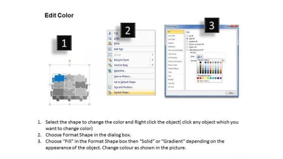 PowerPoint Designs Company Puzzle Process Ppt Slide Designs
