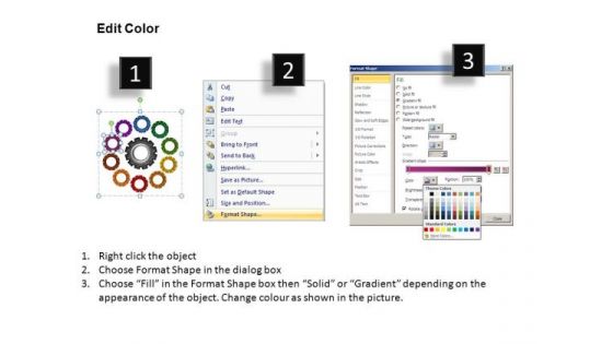 PowerPoint Designs Diagram Gears Process Ppt Slide