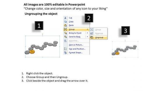 PowerPoint Designs Editable Gears Process Ppt Design
