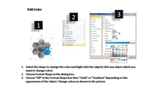 PowerPoint Designs Editable Hexagon Jigsaw Ppt Template