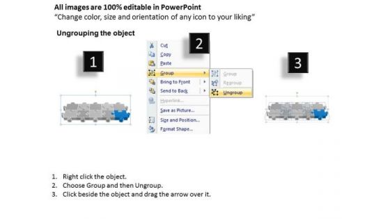 PowerPoint Designs Editable Puzzle Process Ppt Slide