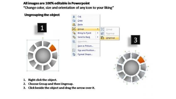 PowerPoint Designs Global Donut With Core Ppt Theme