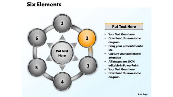 PowerPoint Designs Global Six Elements Ppt Slide