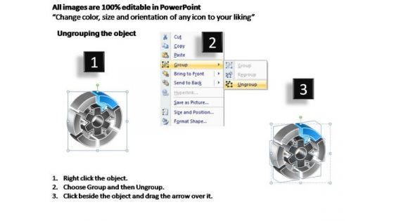 PowerPoint Designs Growth Interconnected Circular Chart Ppt Slides