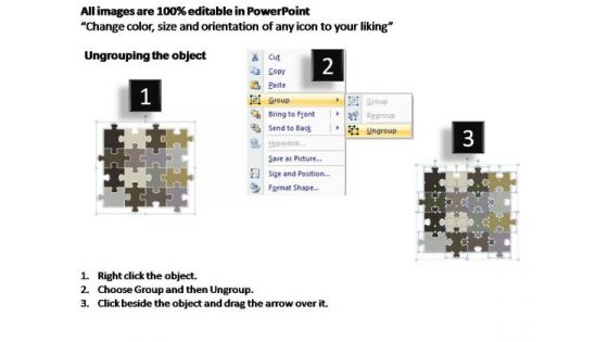 PowerPoint Designs Growth Puzzle Matrix Ppt Themes