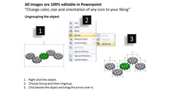 PowerPoint Designs Leadership Gears Process Ppt Slide