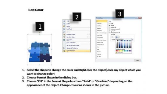 PowerPoint Designs Teamwork 2x3 Rectangular Jigsaw Puzzle Matrix Ppt Slide