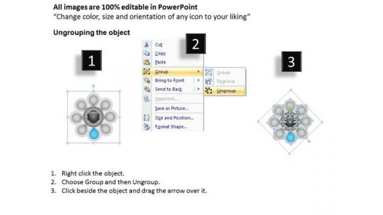 PowerPoint For Business Presentation Steps Hub And Spoke Ppt 6 Slides