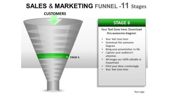 PowerPoint Funnel Chart Diagram For Ppt Slides