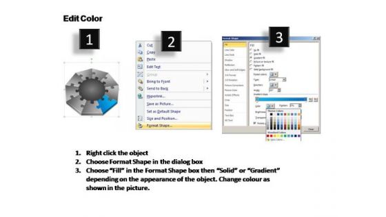 PowerPoint Layout Chart Puzzle Mechanism Ppt Slide