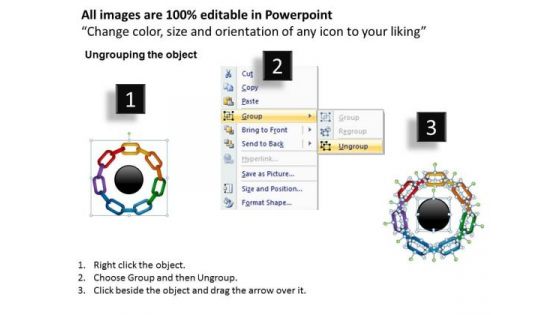 PowerPoint Layout Circular Chart Circular Chain Ppt Template