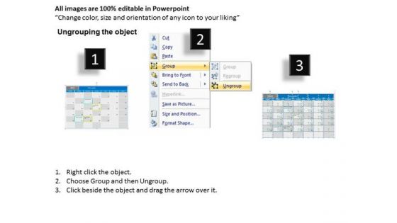 PowerPoint Layout Company Growth November Calendar 2012 Ppt Slides