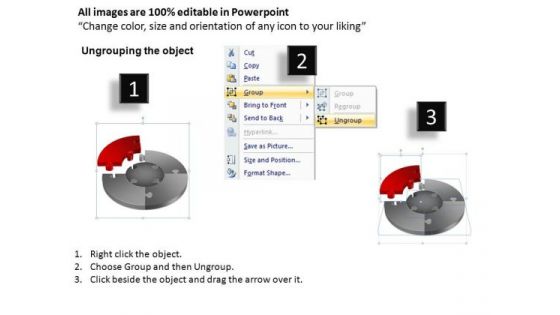 PowerPoint Layout Diagram Jigsaw Pie Chart Ppt Presentation