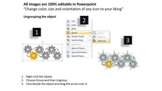 PowerPoint Layout Download Gears Process Ppt Template