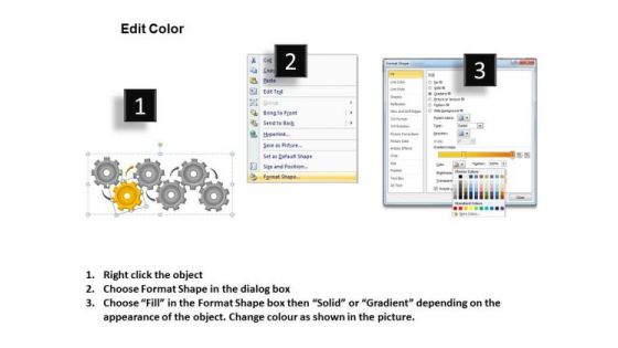 PowerPoint Layout Download Gears Process Ppt Template