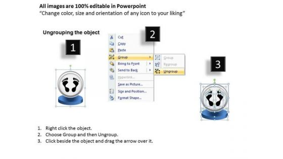 PowerPoint Layout Executive Leadership Footprints Ppt Template