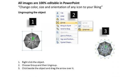 PowerPoint Layout Graphic Circular Quadrant Ppt Template