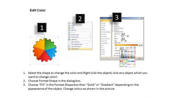 PowerPoint Layout Graphic Gears Process Ppt Template