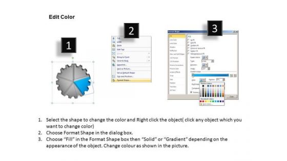 PowerPoint Layout Leadership Gears Process Ppt Slide