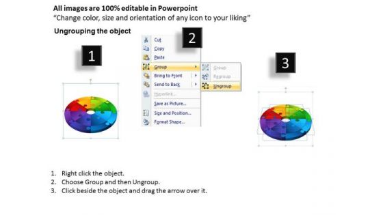 PowerPoint Layout Process Circle Puzzle Ppt Template