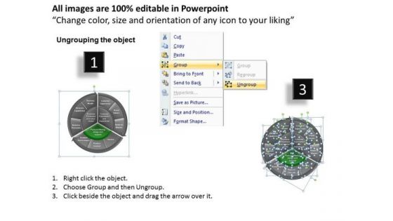 PowerPoint Layout Process Pie Chart Diagram Ppt Presentation