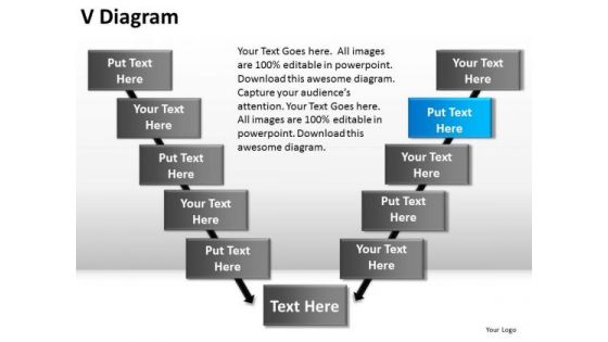 PowerPoint Layout Process V Diagram Ppt Backgrounds