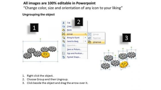 PowerPoint Layout Sales Gears Process Ppt Designs