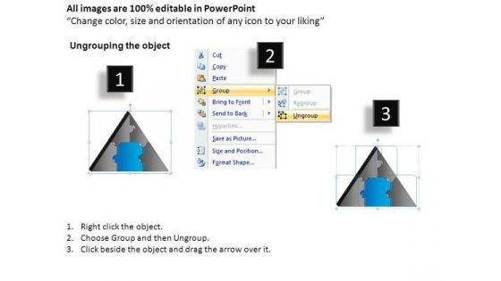 PowerPoint Layout Success Triangle Puzzle Ppt Presentation