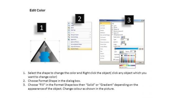 PowerPoint Layout Success Triangle Puzzle Ppt Presentation