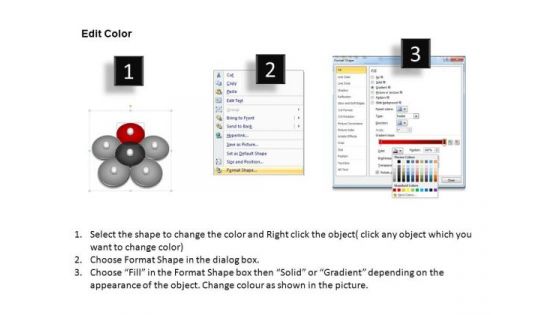 PowerPoint Layout Teamwork Four Interrelated Ppt Backgrounds