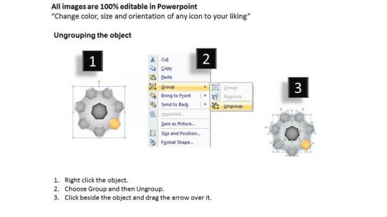 PowerPoint Layout Teamwork Hub And Spokes Process Ppt Design Slides