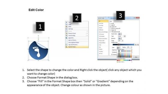 PowerPoint Layouts Business Leadership Footprints Ppt Backgrounds