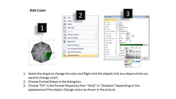 PowerPoint Layouts Chart Circular Quadrant Ppt Themes