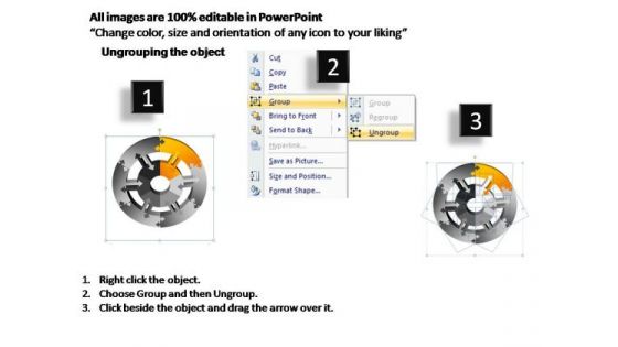 PowerPoint Layouts Chart Round Moving Ppt Template