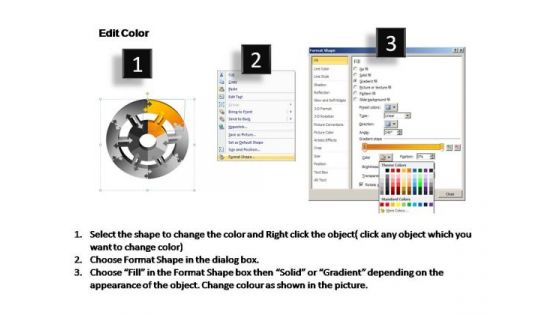 PowerPoint Layouts Chart Round Moving Ppt Template