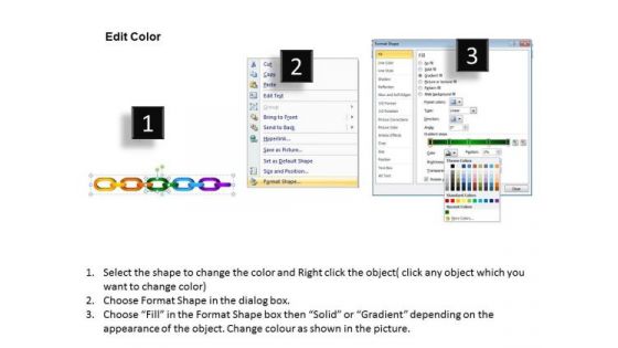 PowerPoint Layouts Circle Process Chains Flowchart Ppt Slides