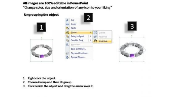 PowerPoint Layouts Circular Chart Ring Process Ppt Slide