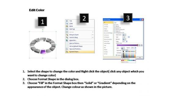 PowerPoint Layouts Circular Chart Ring Process Ppt Slide