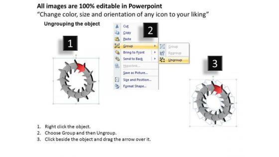PowerPoint Layouts Company Competition Process Circular Arrows Ppt Design