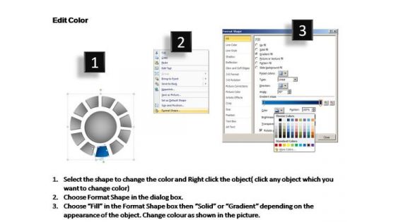 PowerPoint Layouts Download Donut With Core Ppt Template
